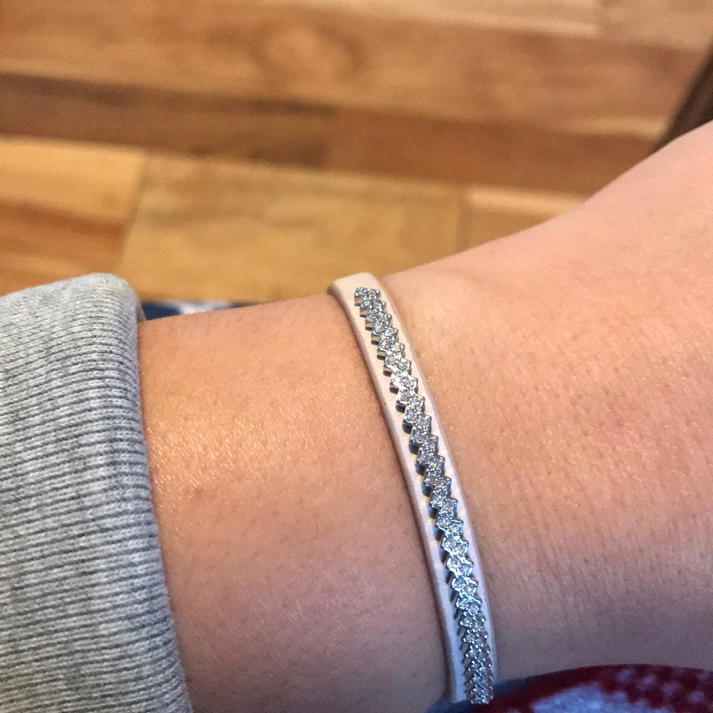Fossil light pink Leather bracelet